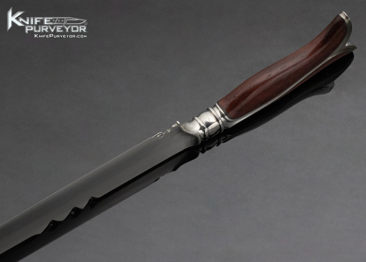 Christoph Deringer Custom Knife Forged Integral Rosewood Fixed Blade - Image 4