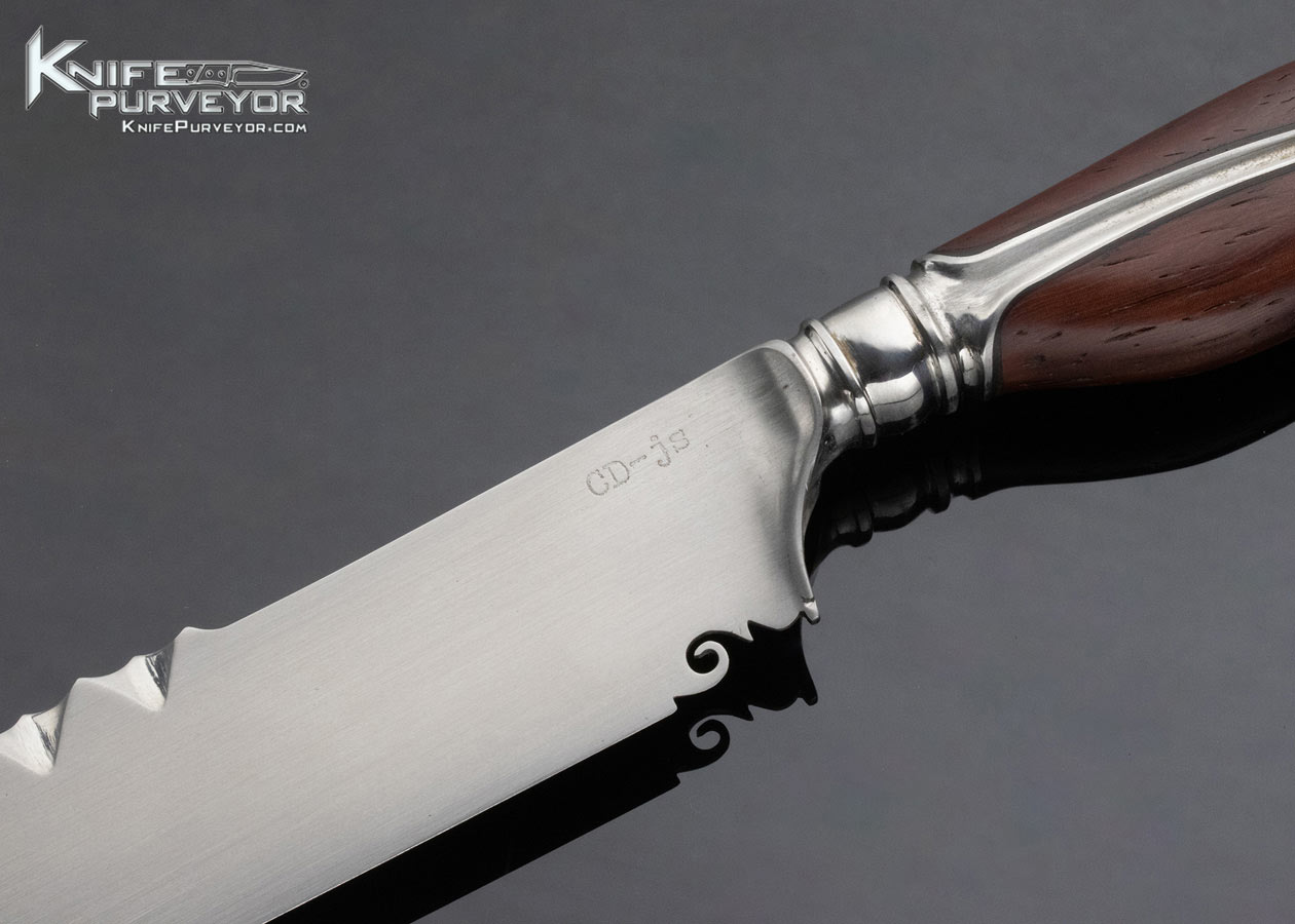 Christoph Deringer Custom Knife Forged Integral Rosewood Fixed Blade - Image 2