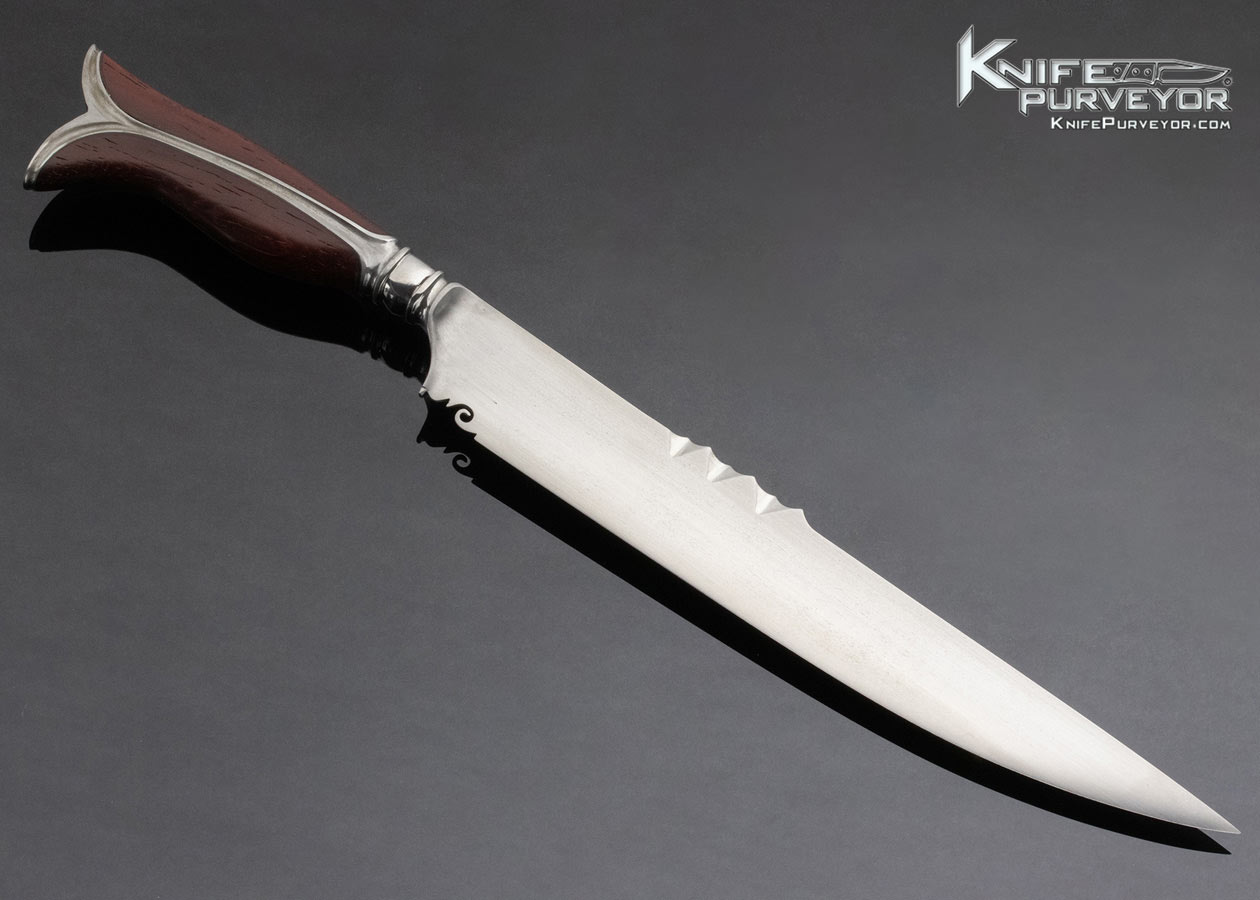 Christoph Deringer Custom Knife Forged Integral Rosewood Fixed Blade - Image 3