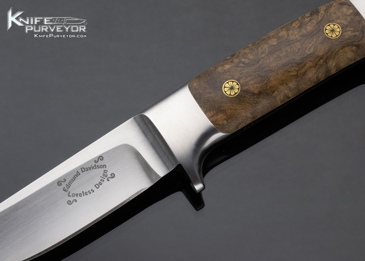 Edmund Davidson Custom Knife Loveless Design Integral Drop Point Hunter - Image 2