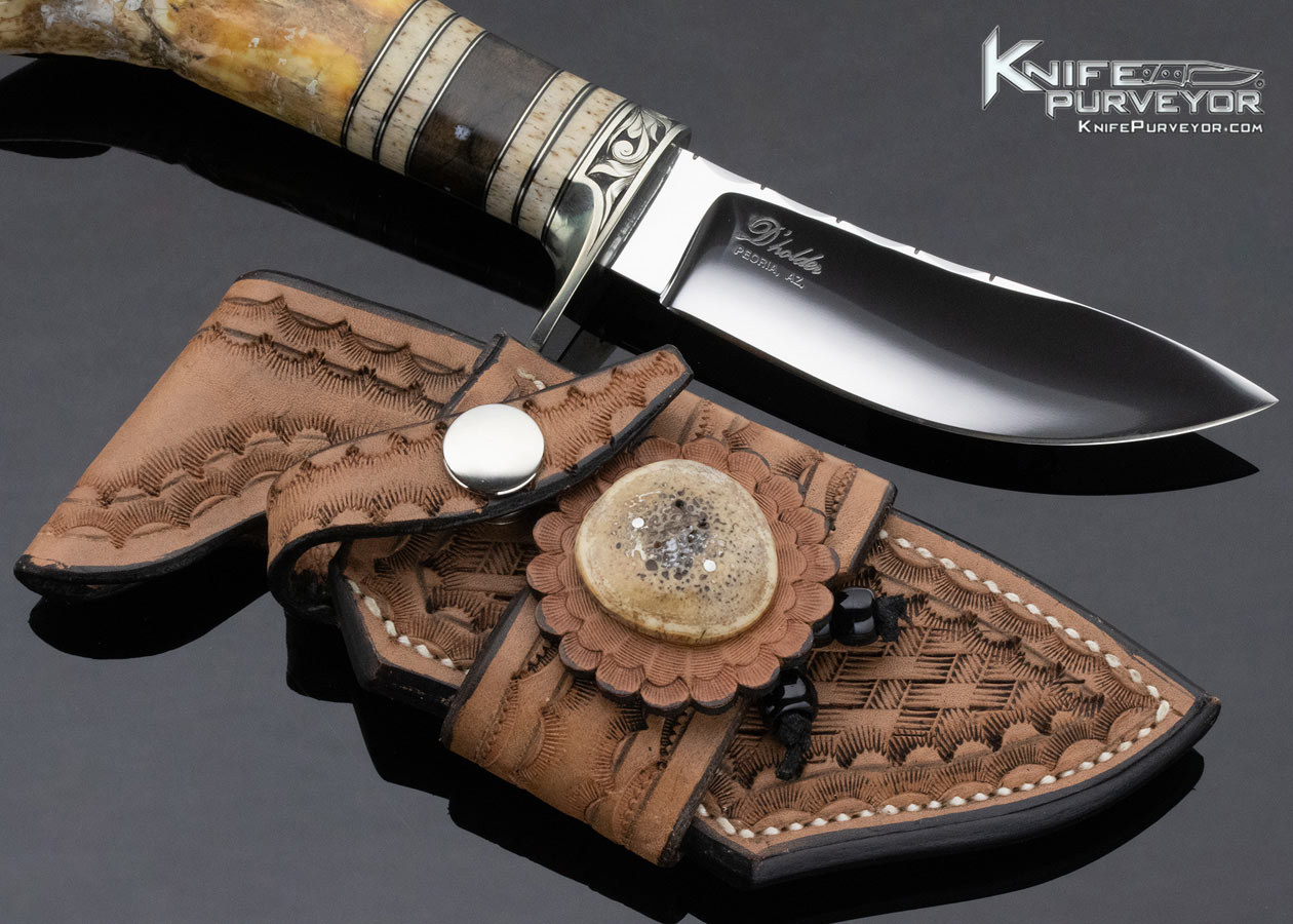 D'Alton Holder Custom Knife Oosic, Fossil Walrus and Desert
