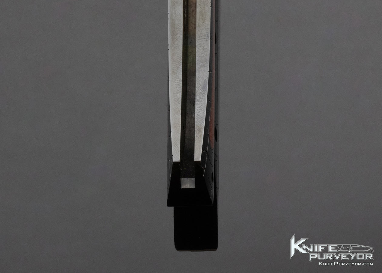 Jeff Harkins Custom Knife Blued Sole Authorship Engraved Red Coral Interframe Automatic Linerlock - Image 8