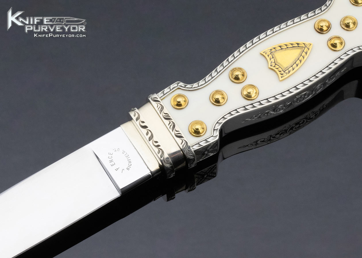 Jim Ence Custom Knife Mammoth Michael Price Dagger with Engraved Scabbard - Image 2