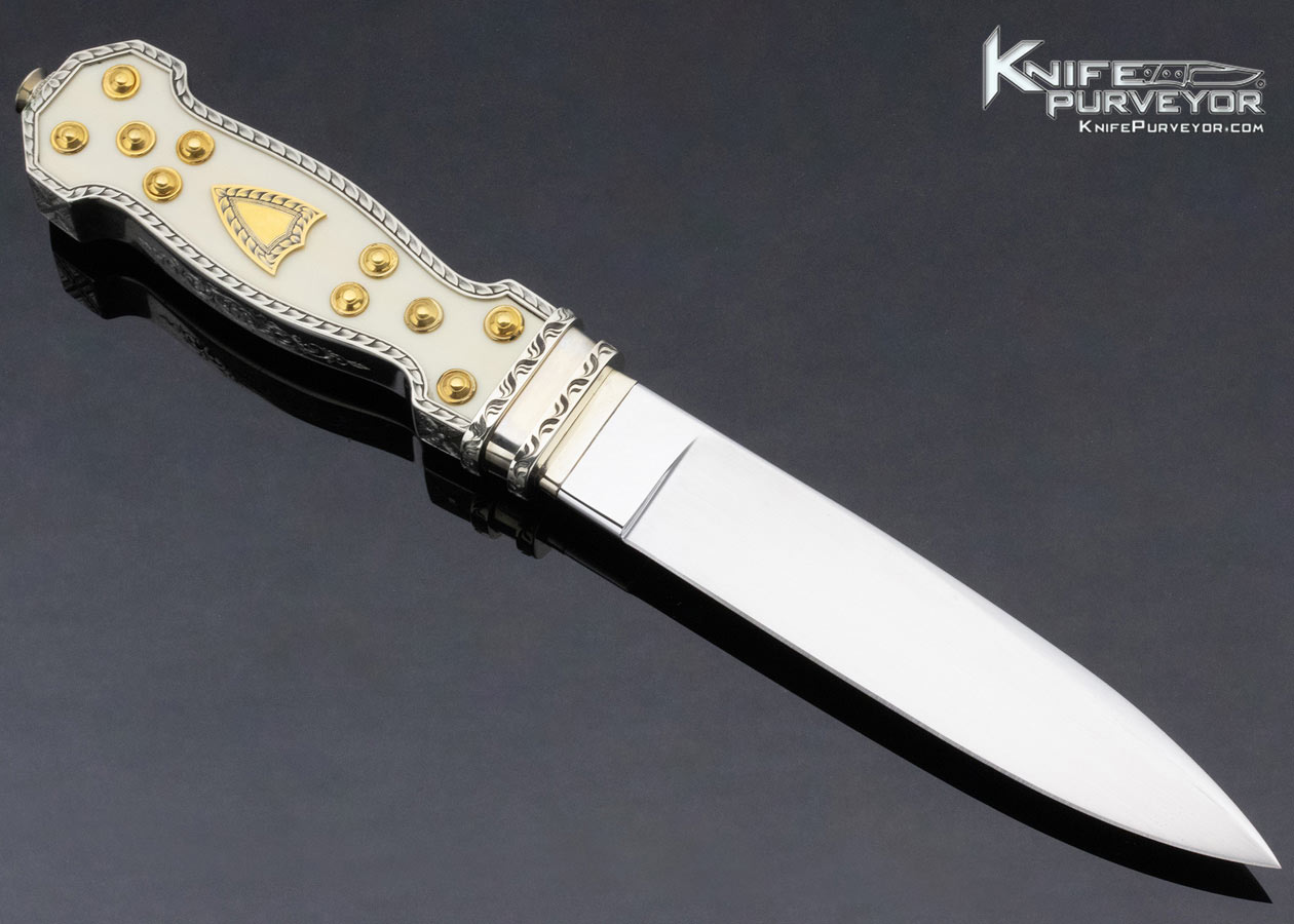 Jim Ence Custom Knife Mammoth Michael Price Dagger with Engraved Scabbard - Image 3