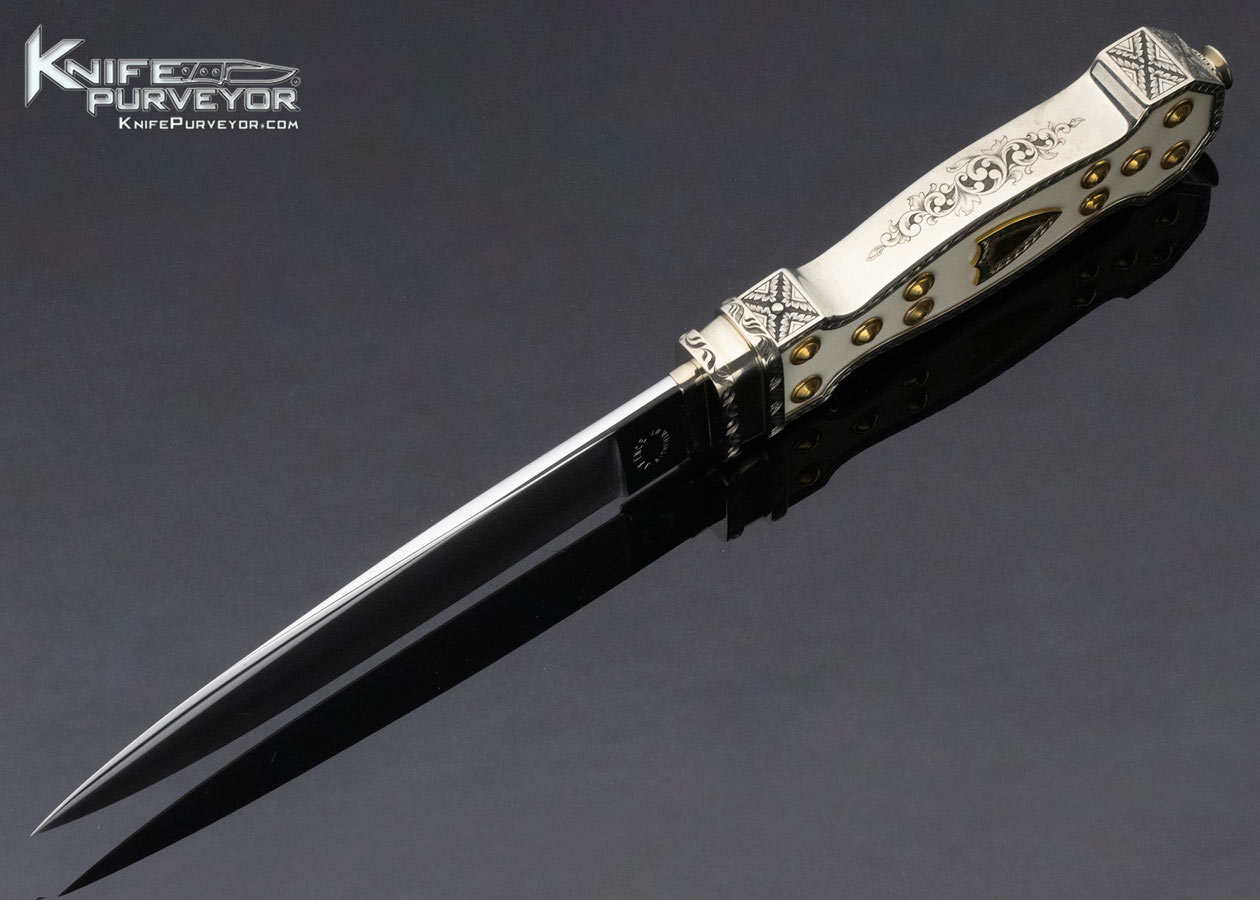 Jim Ence Custom Knife Mammoth Michael Price Dagger with Engraved Scabbard 16954