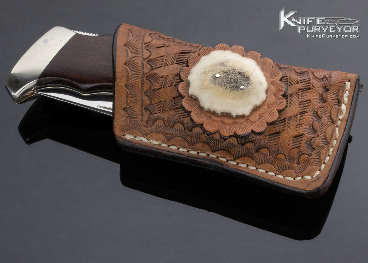 D'Alton Holder Custom Knife Finger Grooved Ironwood Lockback - Image 12