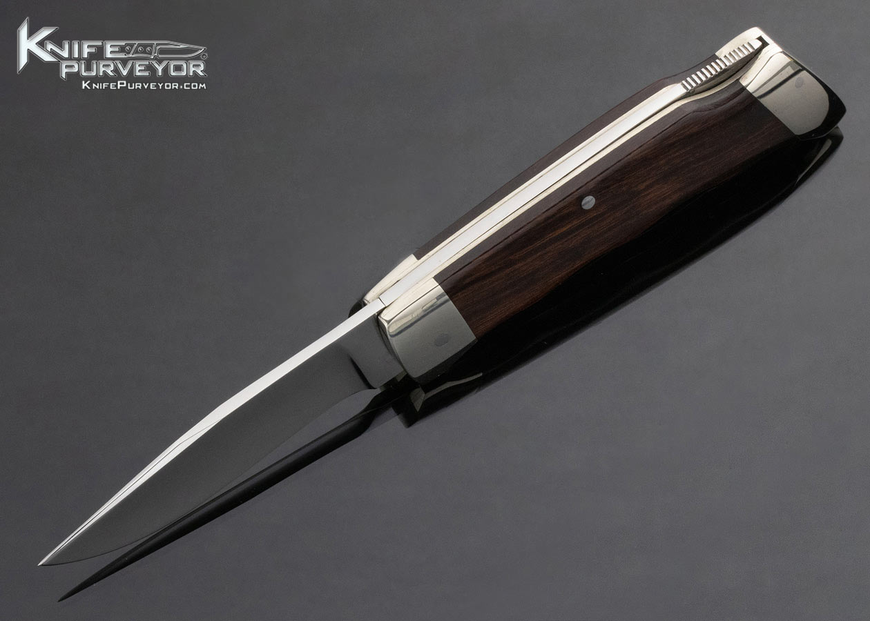 D'Alton Holder Custom Knife Finger Grooved Ironwood Lockback - Image 7