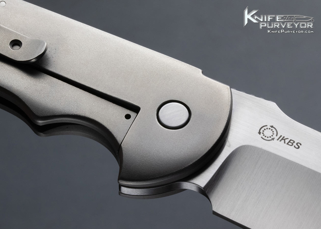 David Mosier Custom Knife Titanium Crossfire Frame Lock Flipper - Image 4