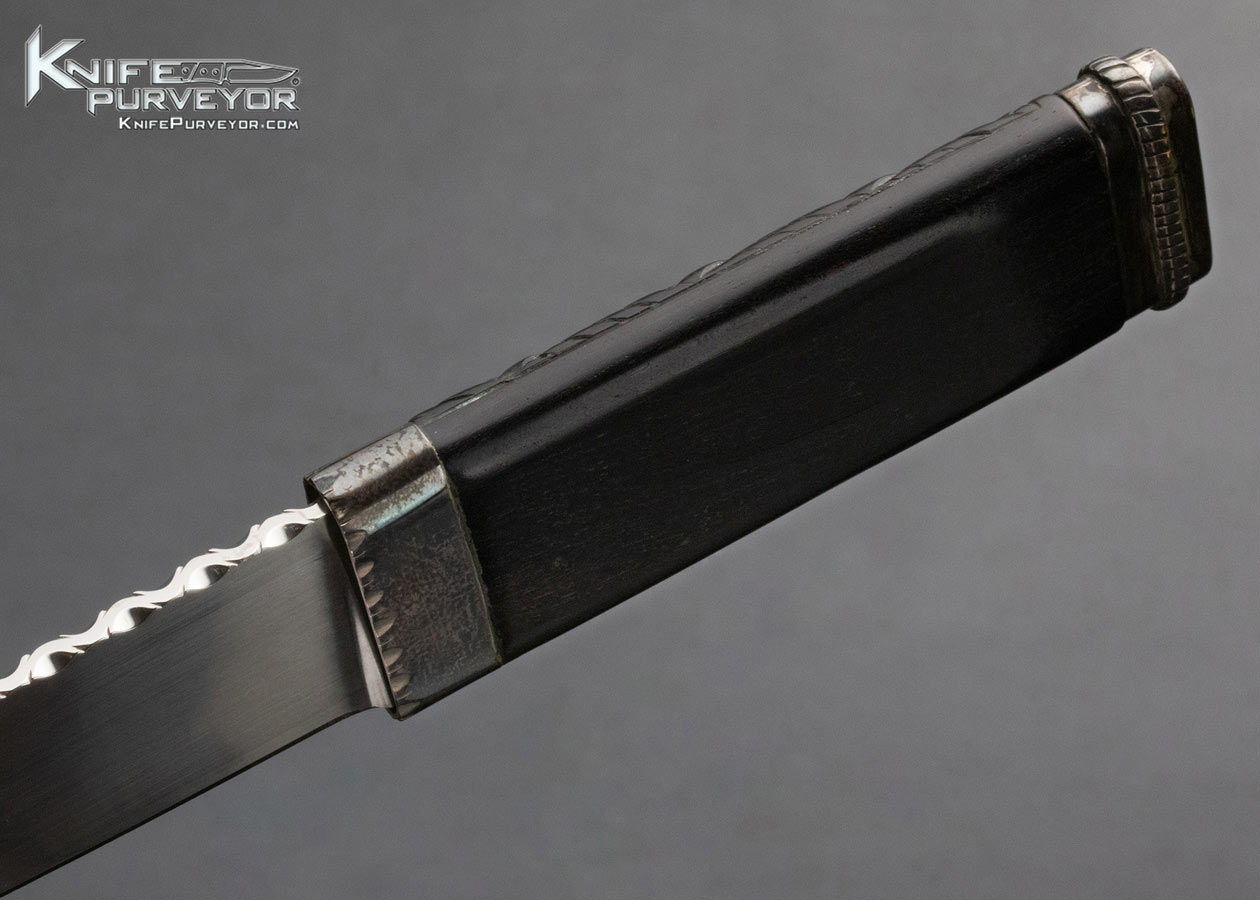 Kurt Simmonds Custom Knife Founding Member of the Australian Knifemakers Guild K.B.S. Australian "Skee n Doo" African Blackwood with Scabbard - Image 5