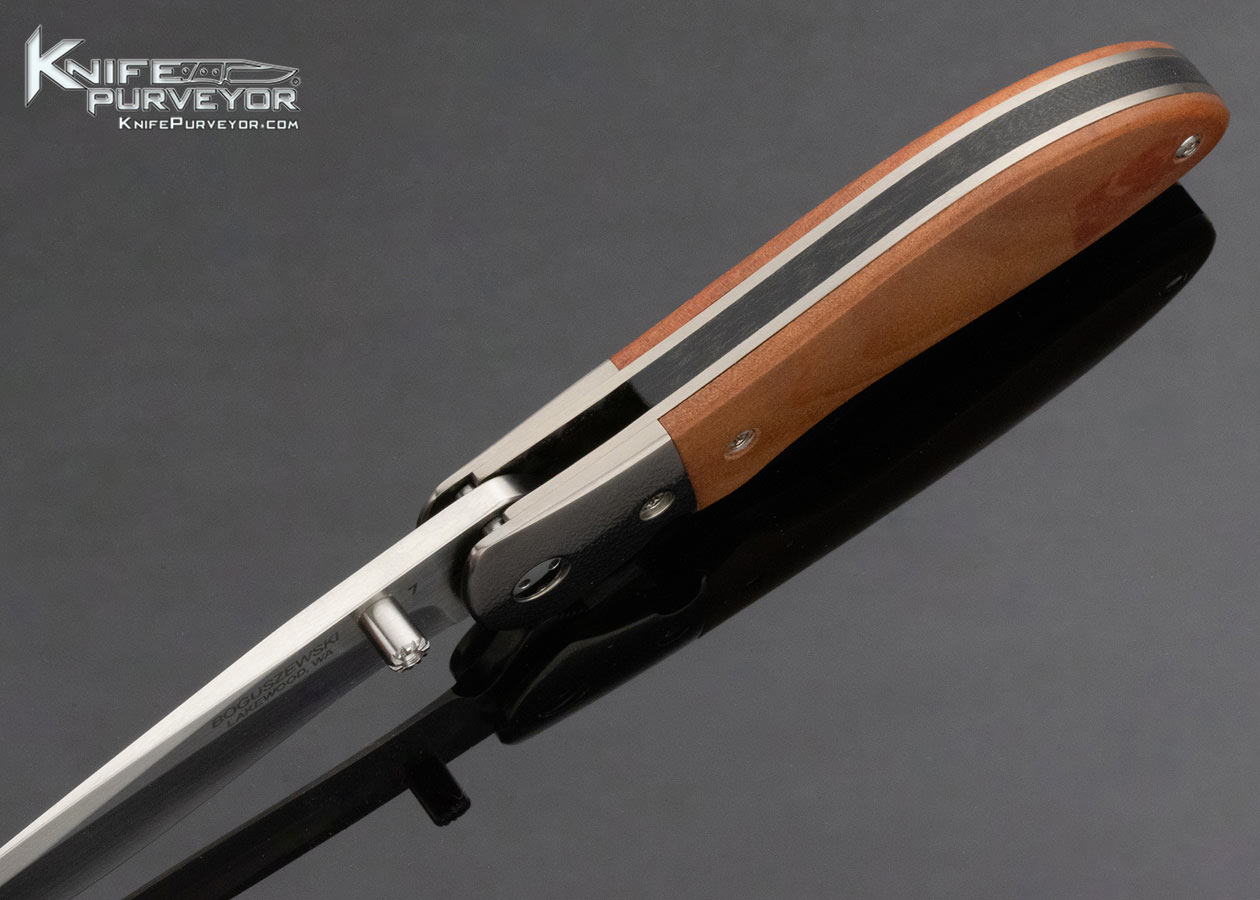 Phil Boguszewski Custom Knife Linerlock Mini Cobra #7 Flipper - Image 5