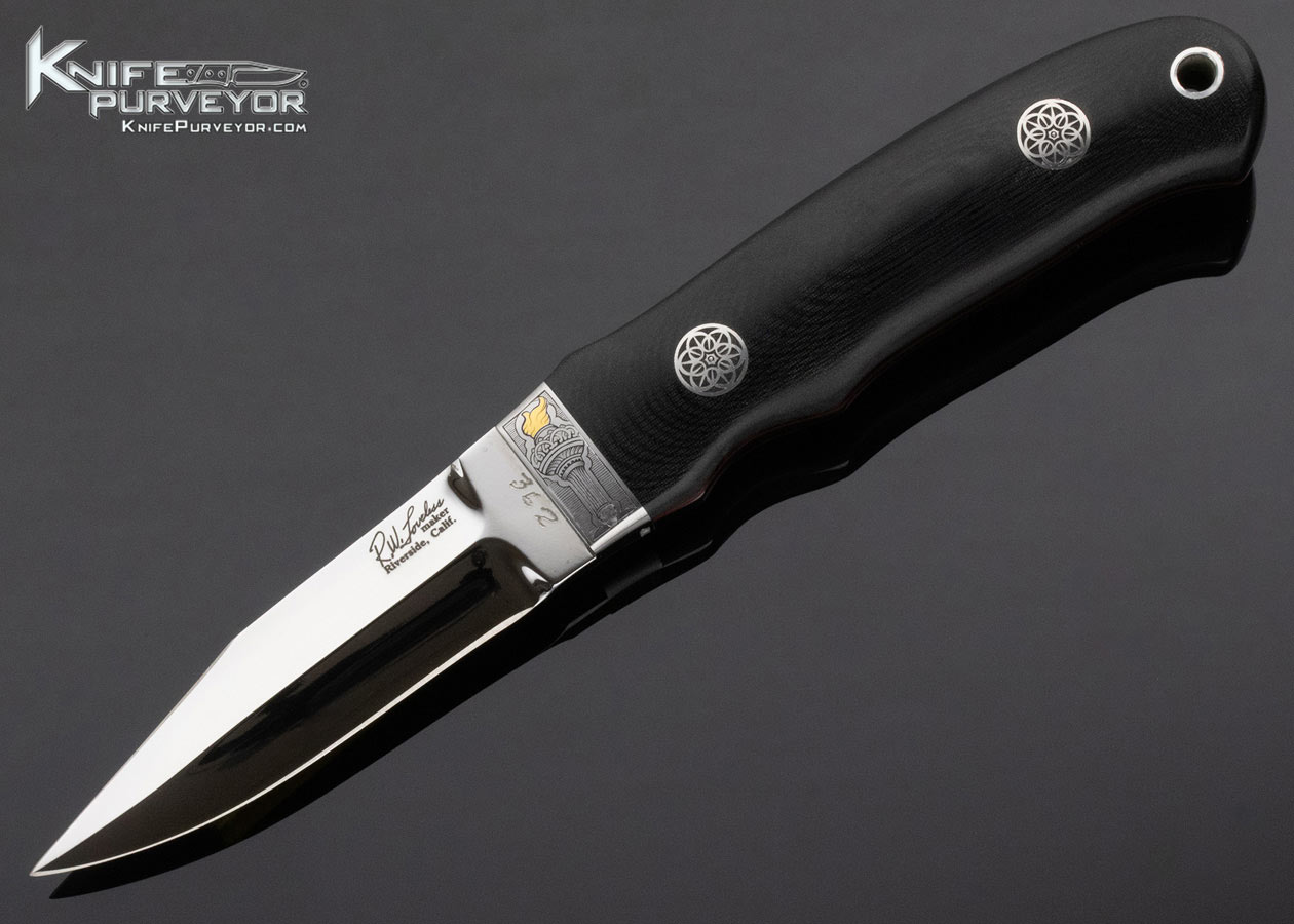 Bob Loveless Custom Knife Black Micarta Signature Logo New York