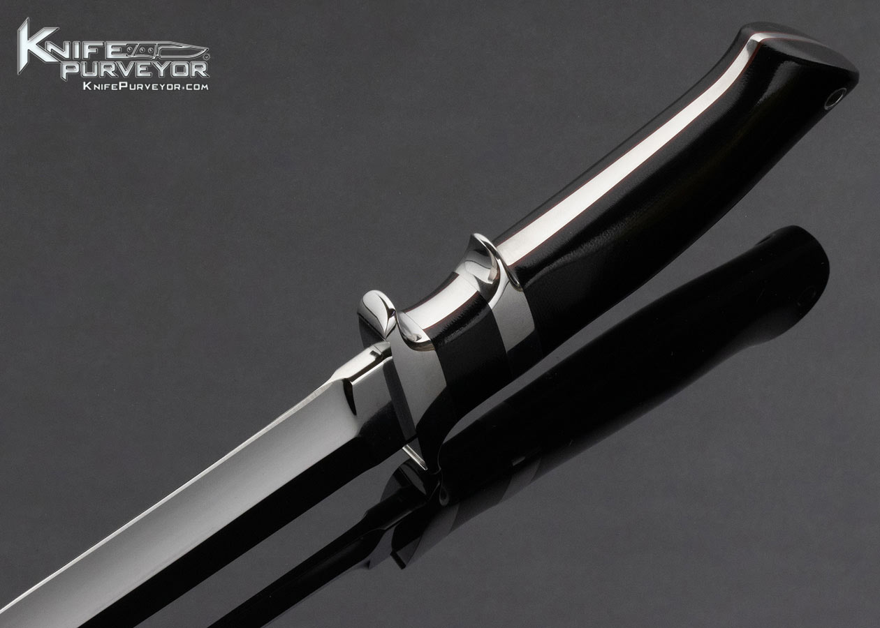 Bob Loveless Custom Knife Loveless Merritt Football Logo Black Micarta Junior Bear Fighter "L.J.M." 13164