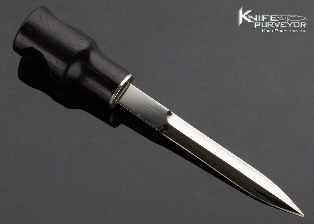 C Gray Taylor Custom Knife Desert Ironwood Sandra Brady Scrimshawed Collapsible Push Dagger - Image 4