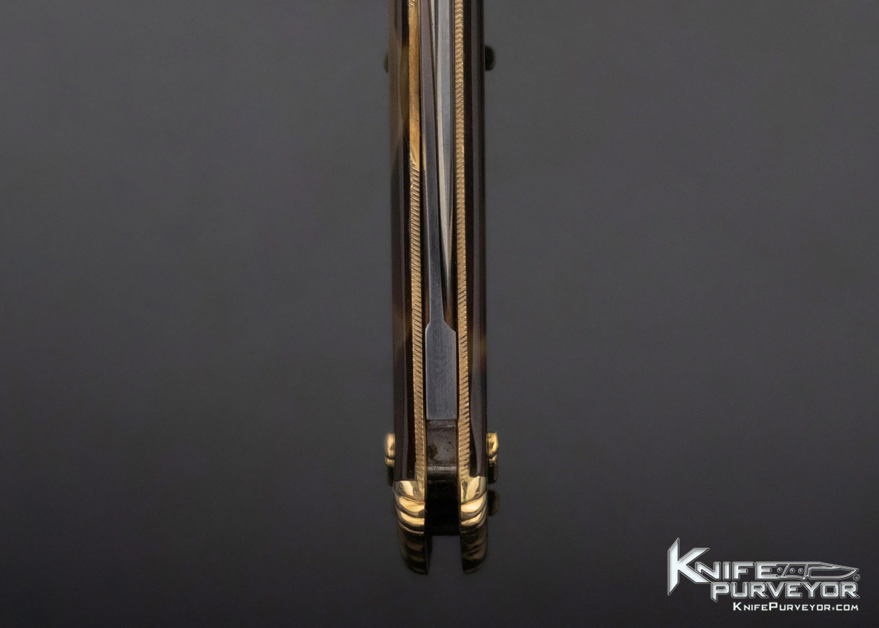 C. Gray Taylor Custom Knife 14Kt Gold and Amber Lobster Pattern Slipjoint 11673