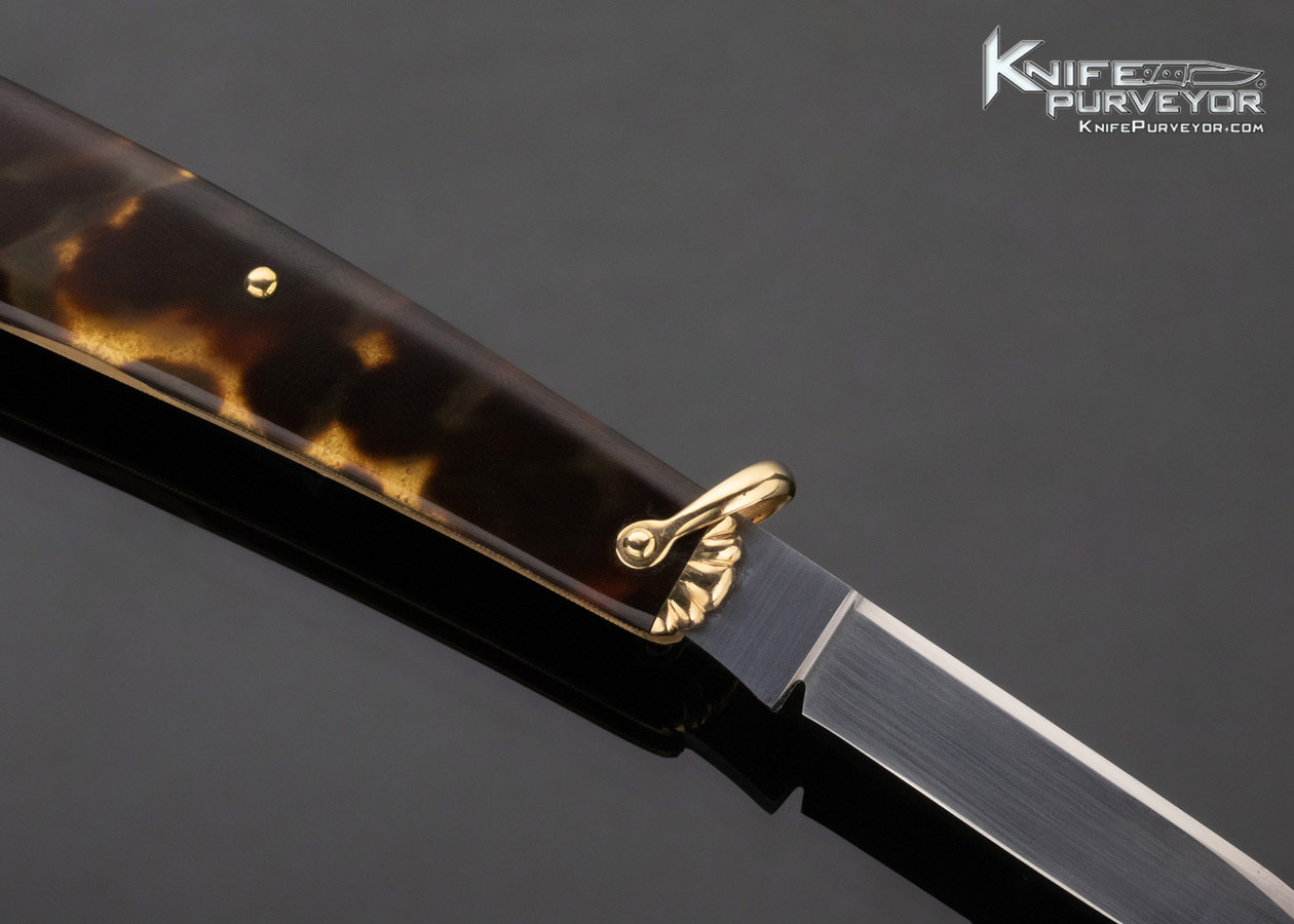 C. Gray Taylor Custom Knife 14Kt Gold and Amber Lobster Pattern Slipjoint - Image 6