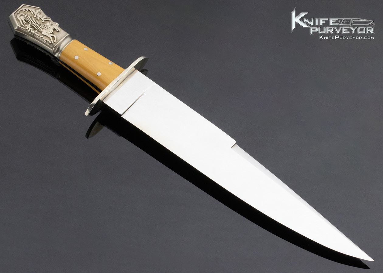 Larry Brandstetter Custom Knife Westinghouse Micarta Bowie - Image 3