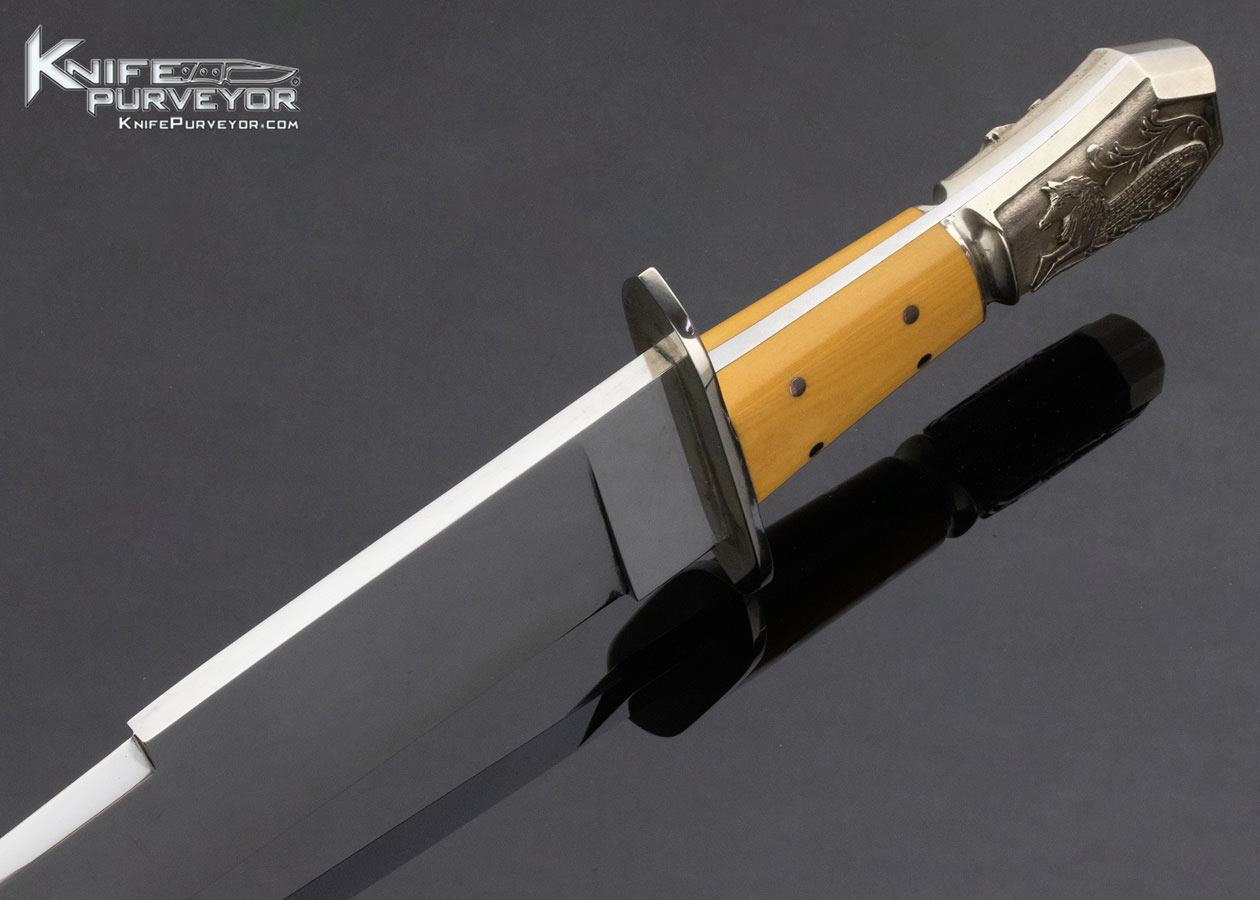 Larry Brandstetter Custom Knife Westinghouse Micarta Bowie - Image 2