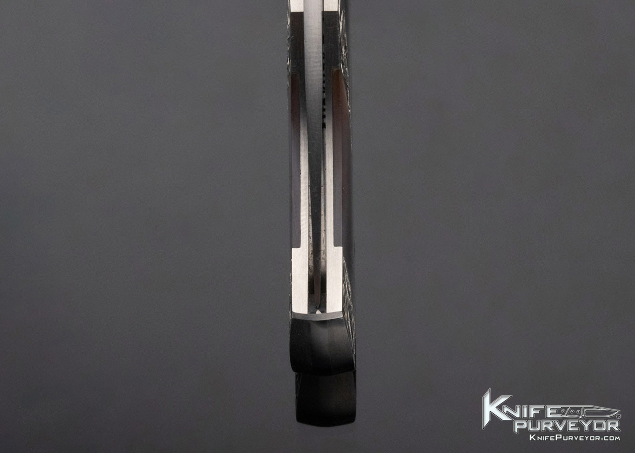 Scott Sawby Custom Knife Engraved Black Lip Pearl Self Lock - Image 8