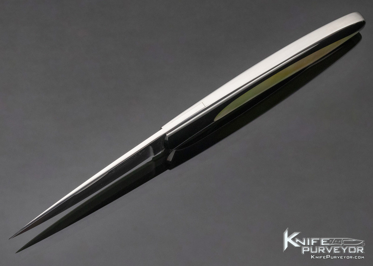 Scott Sawby Custom Knife Goldlip Pearl Interframe "Tern" Selflock - Image 7