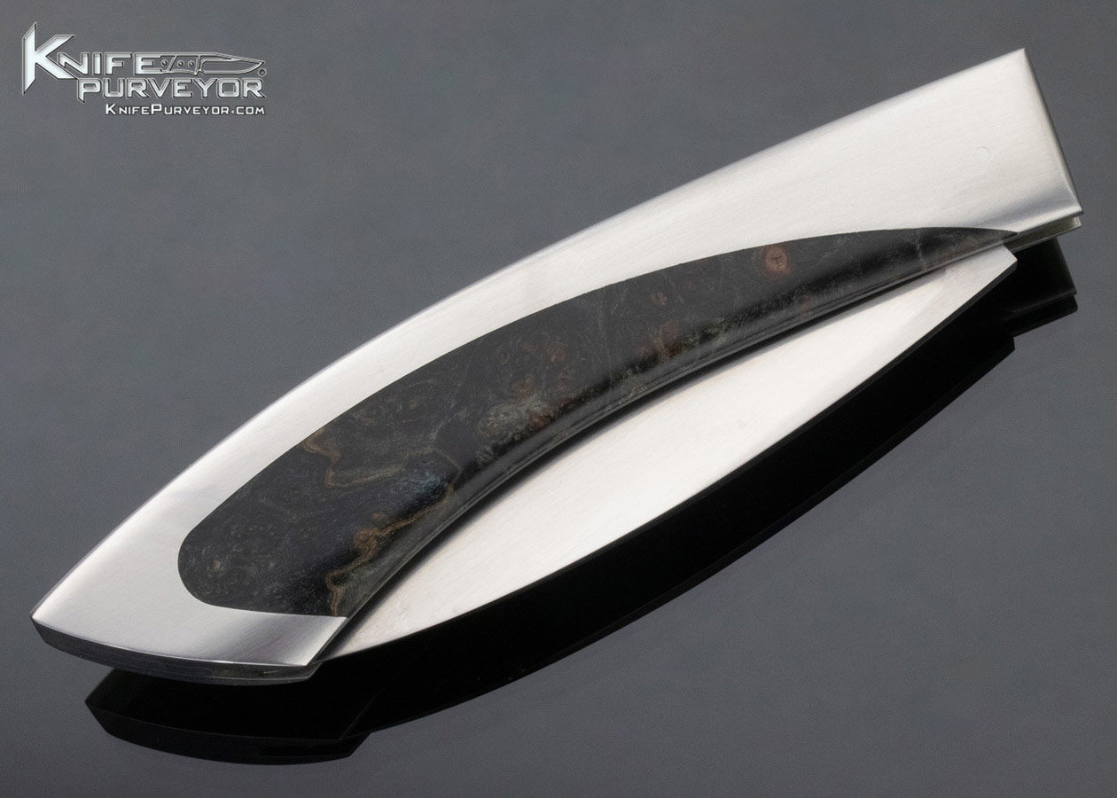 Billy Mace Imel Black Burl Maple Wharncliffe Lockback - Image 5