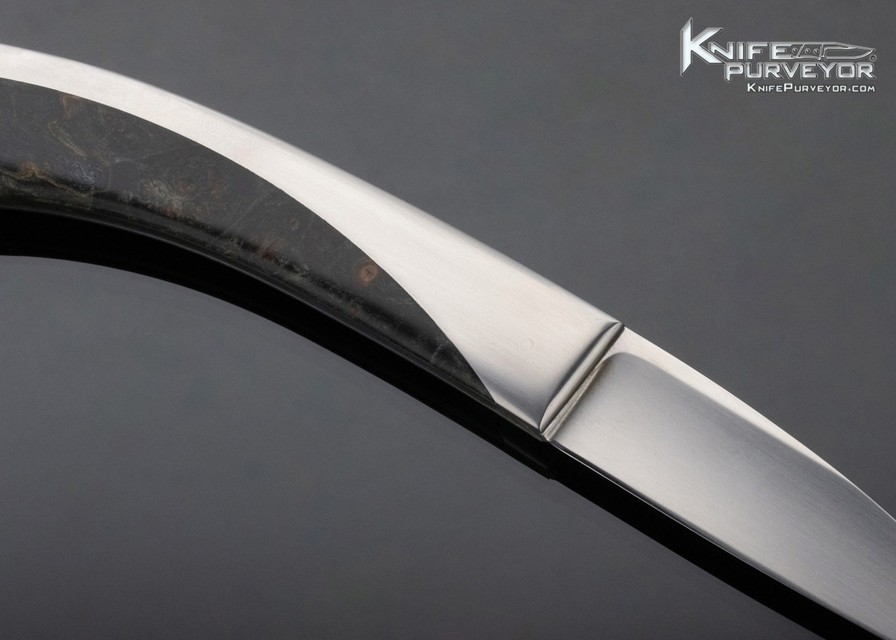 Billy Mace Imel Black Burl Maple Wharncliffe Lockback - Image 4