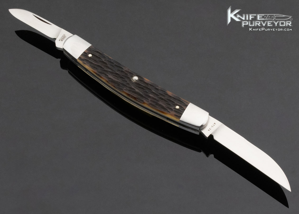 Tony Bose Custom Knife Remington Jigged Bone 2 Blade Congress Slip Joint with Escutcheon - Image 3