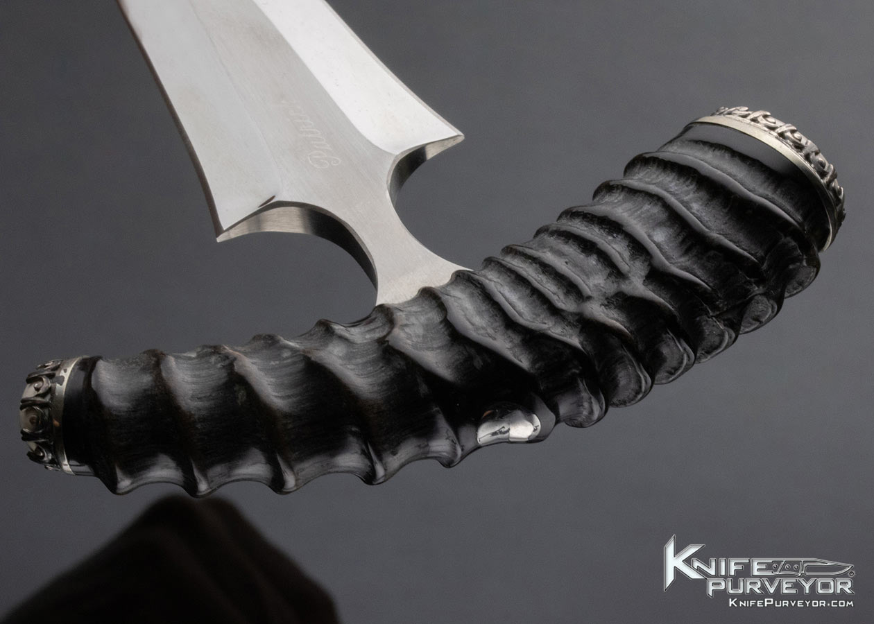Patrick Custom Knife Kudu Horn Push Dagger with Metal Scabbard - Image 5