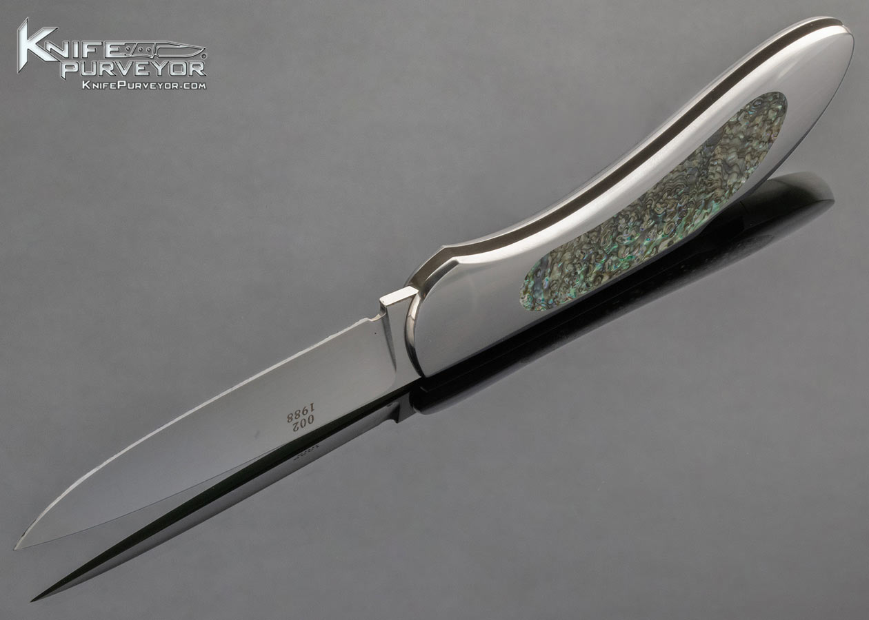 Warren Osborne Custom Knife Abalone 002 1988 Lockback 14605