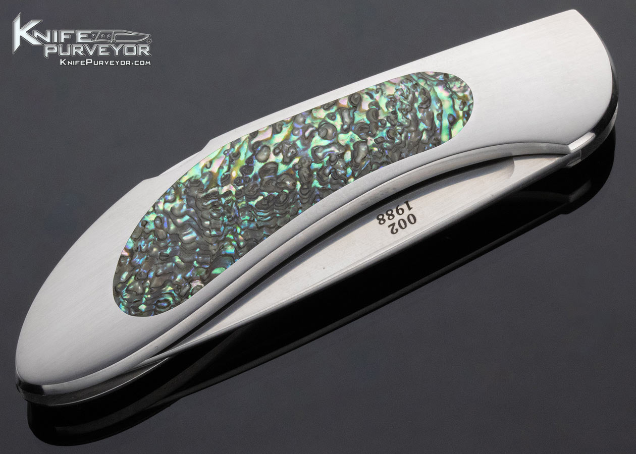 Warren Osborne Custom Knife Abalone Interframe Lockback 002 1988 - Image 5