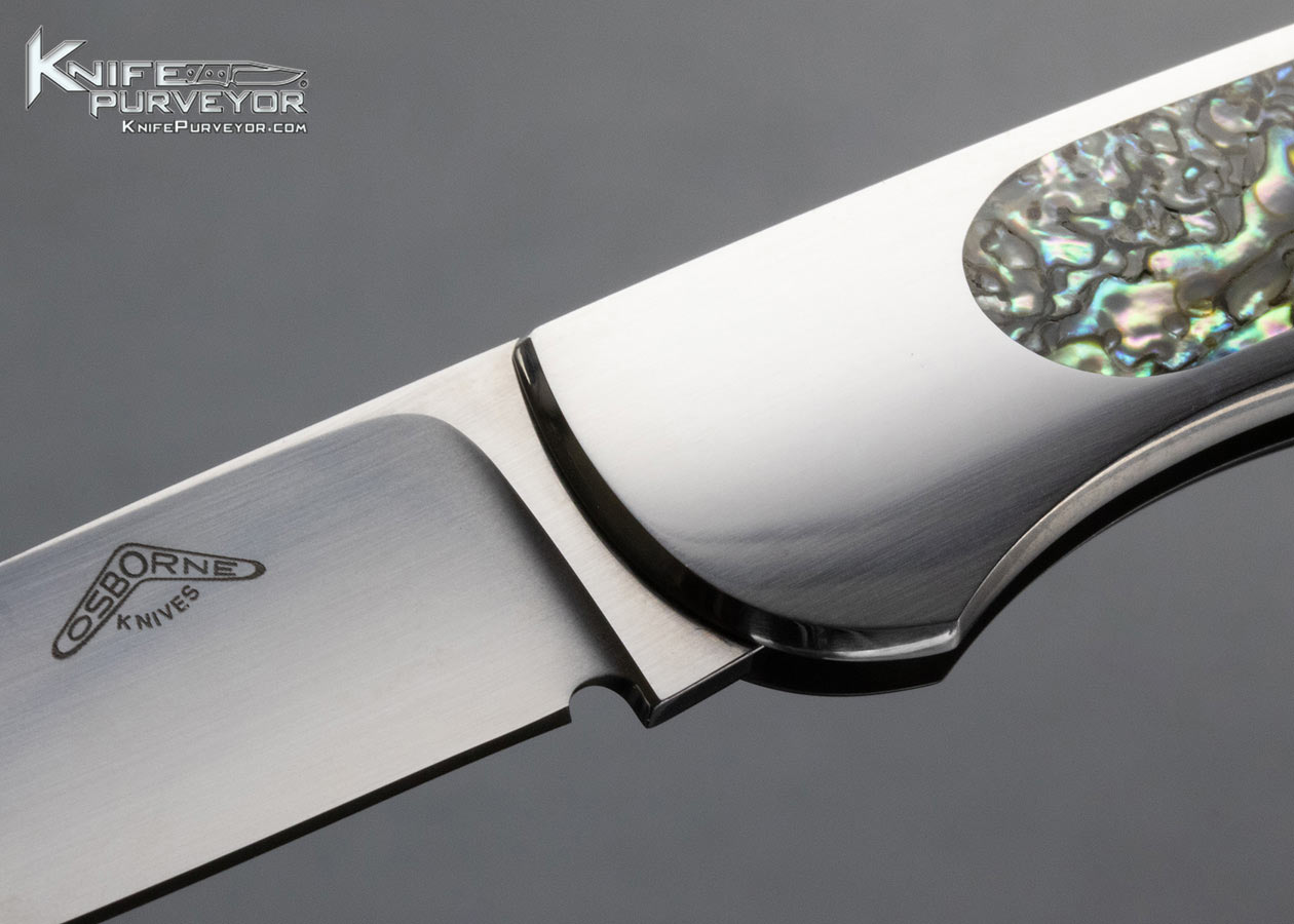 Warren Osborne Custom Knife Abalone Interframe Lockback 002 1988 - Image 2