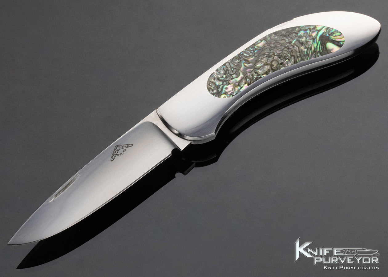 Warren Osborne Custom Knife Abalone 002 1988 Lockback 14605