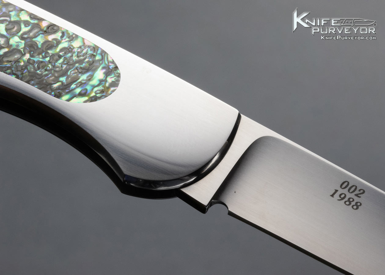 Warren Osborne Custom Knife Abalone Interframe Lockback 002 1988 - Image 4