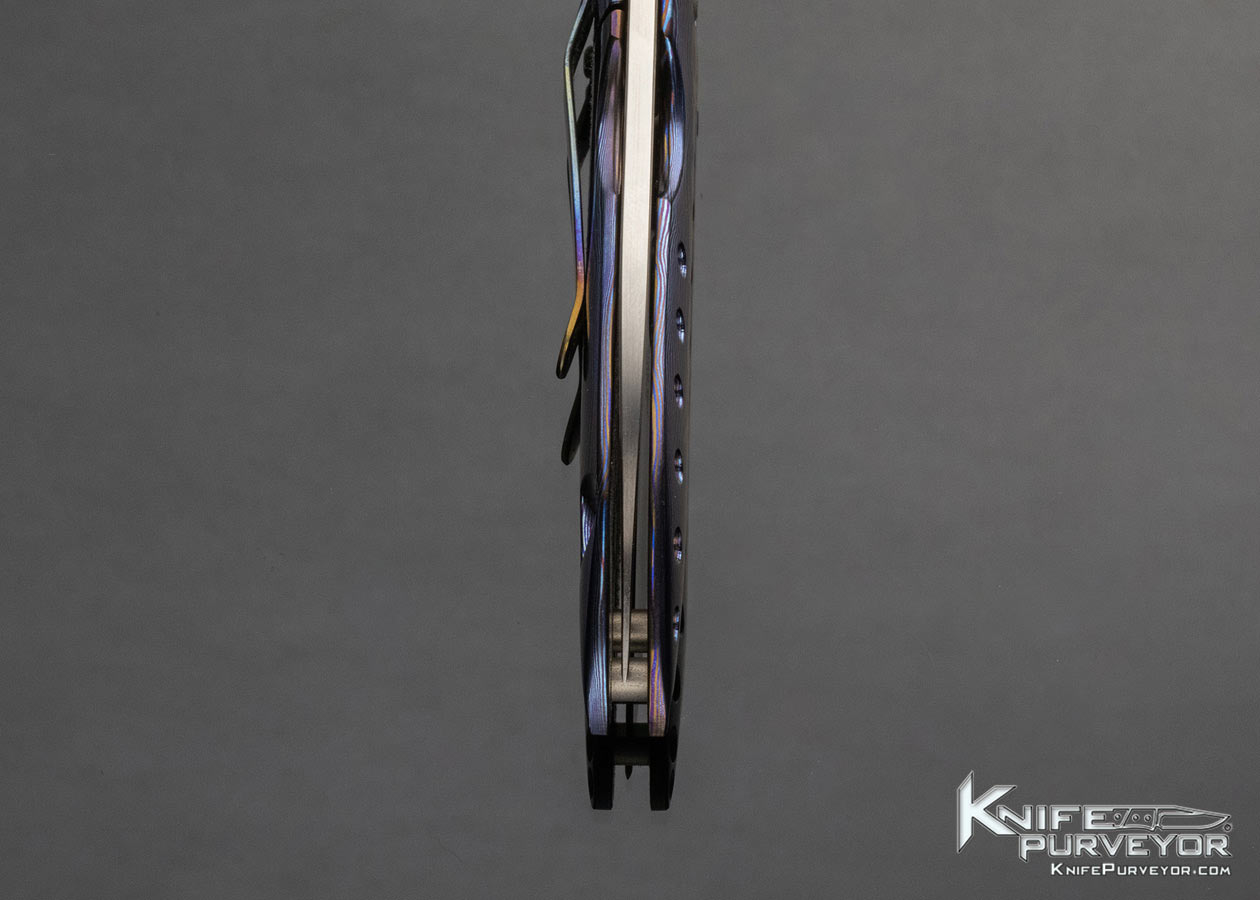 Tom Mayo Custom Knife Timascus and Stellite 6K Blade TNT Frame Lock - Image 8