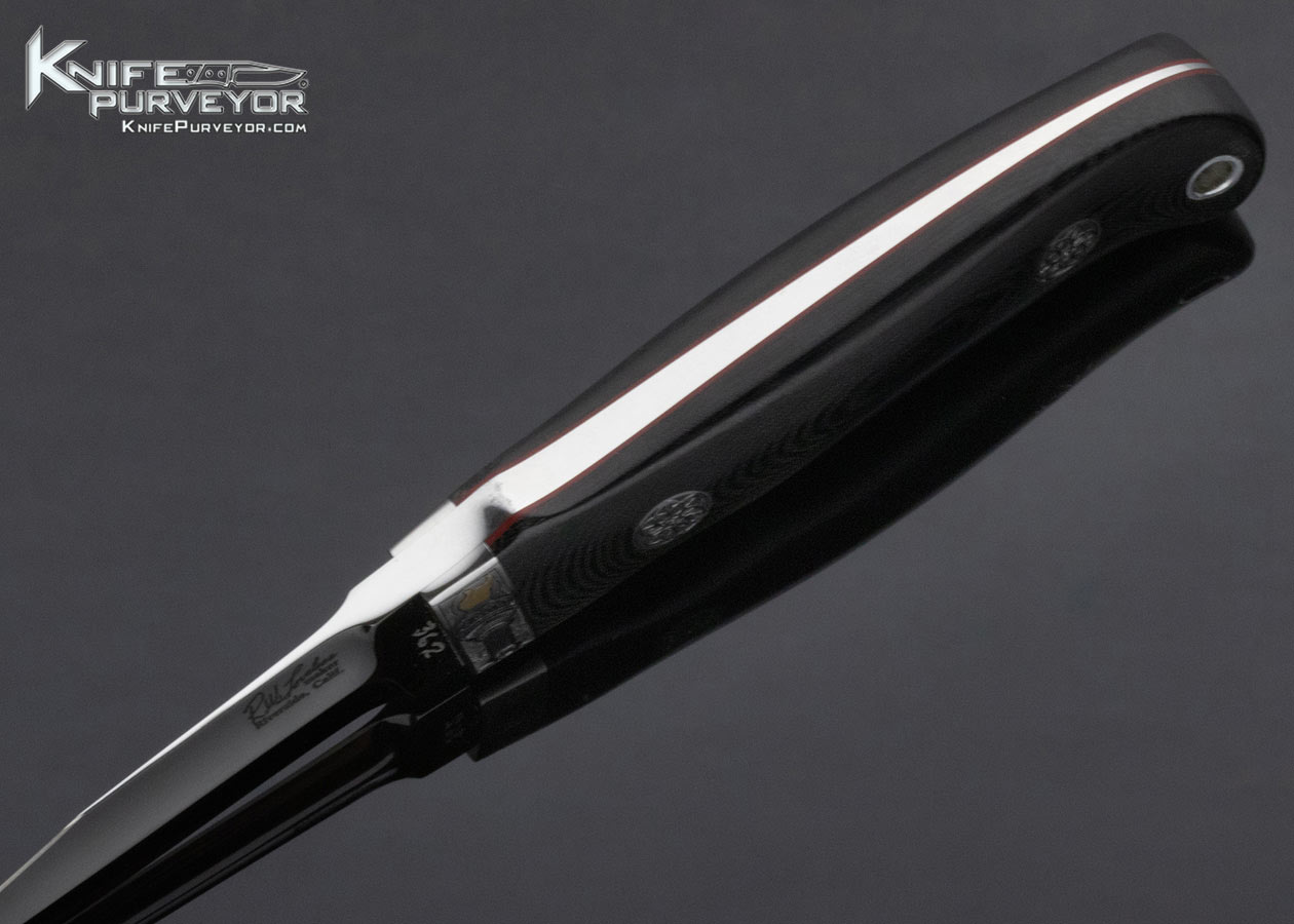 Bob Loveless Custom Knife Black Micarta Signature Logo New York Special Engraved by Tyler Prince with the Torch From the Statue of Liberty - Image 5