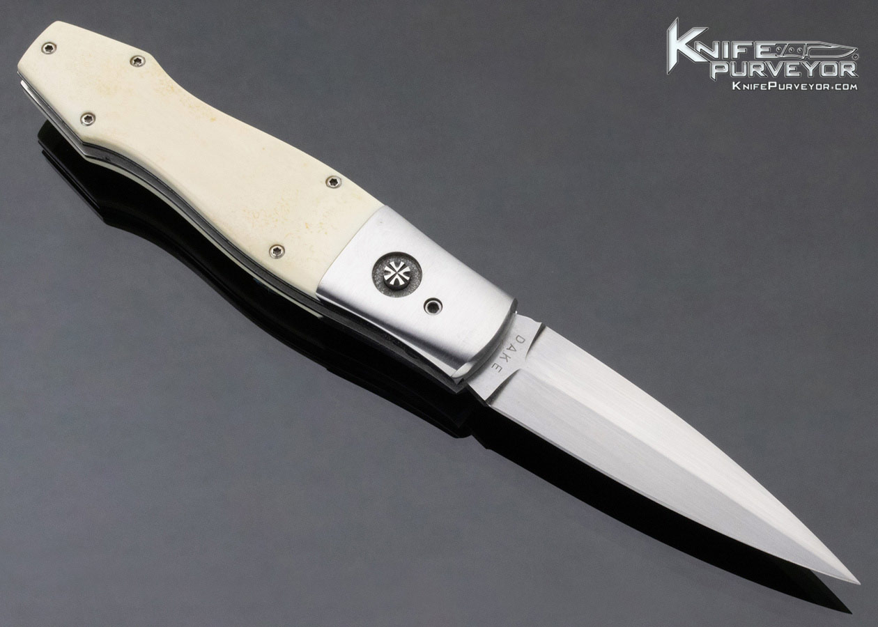 Charlie Dake Custom Knife Mammoth Button Lock Automatic Dagger - Image 3