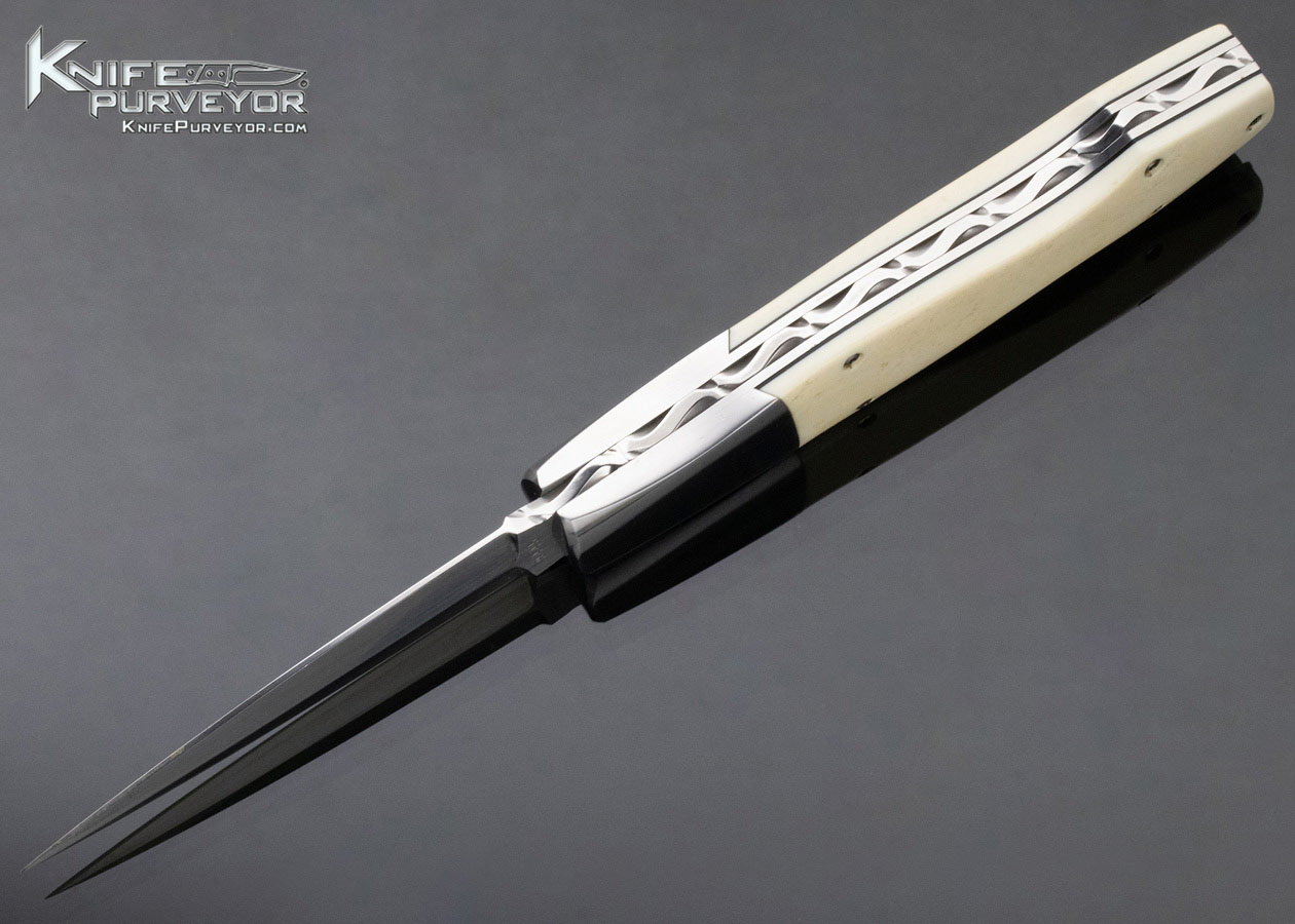 Charlie Dake Custom Knife Mammoth Button Lock Automatic Dagger - Image 6