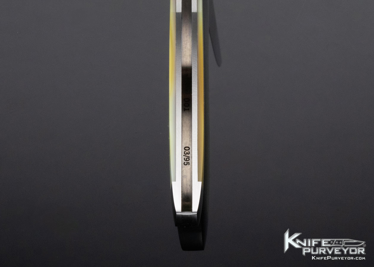 Jack Busfield Custom Knife South Sea Gold Lip Pearl Semi-Interframe Slipjoint - Image 8