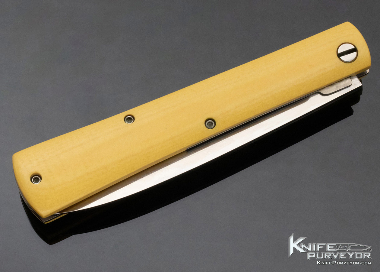 Rainy Vallotton Custom Knife Westinghouse Micarta Double Action Button Release Automatic - Image 5
