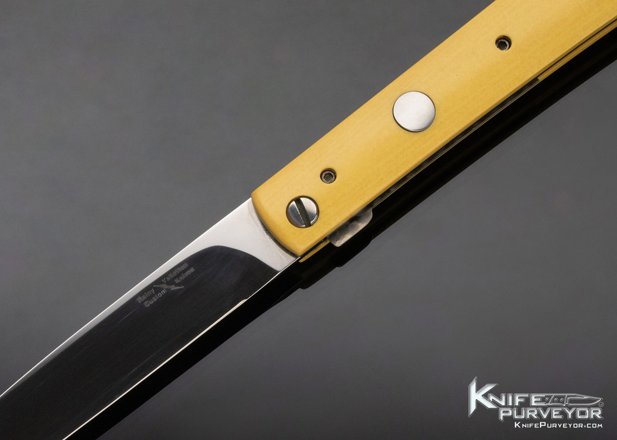 Rainy Vallotton Custom Knife Westinghouse Micarta Double Action Button Release Automatic - Image 2