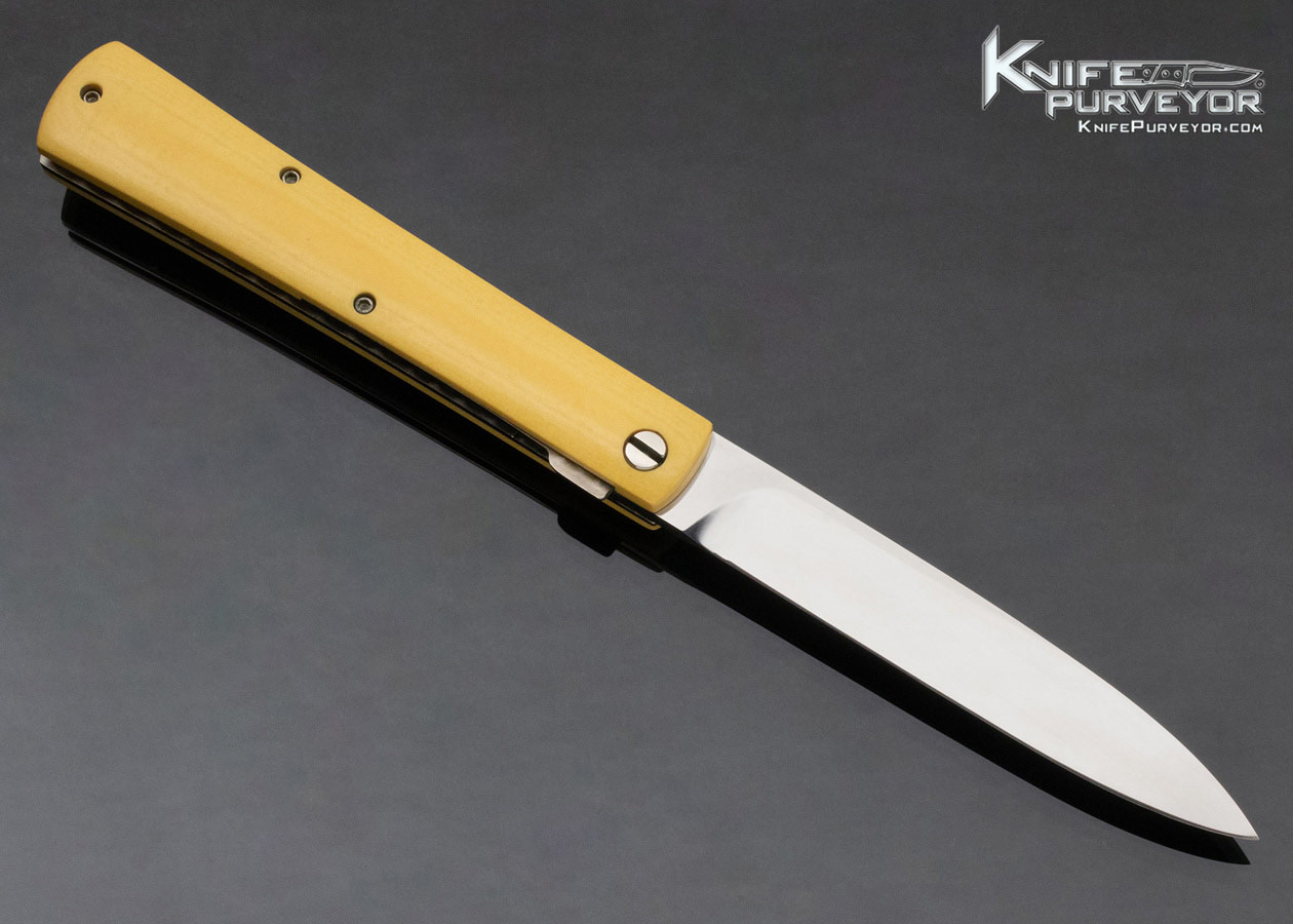 Rainy Vallotton Custom Knife Westinghouse Micarta Double Action Button Release Automatic - Image 3