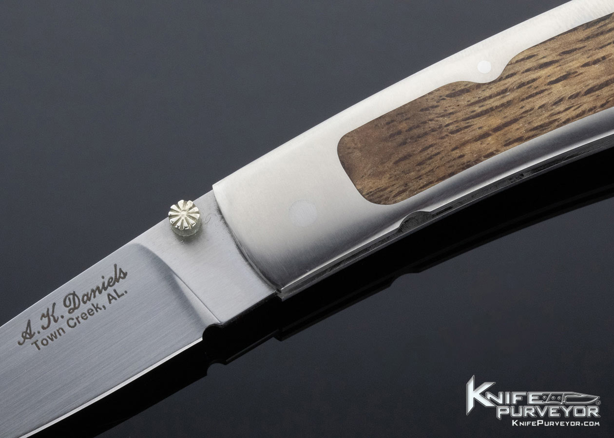 Alex Daniels Custom Knife Bocote Wood Interframe Lockback - Image 2