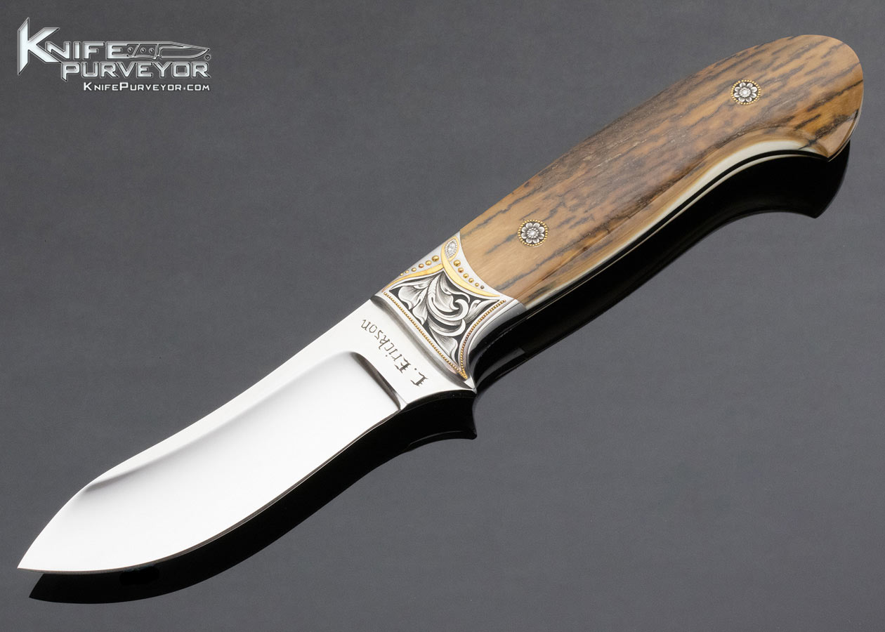 Curt Erickson Custom Knife Engraved Fixed Blade 13440