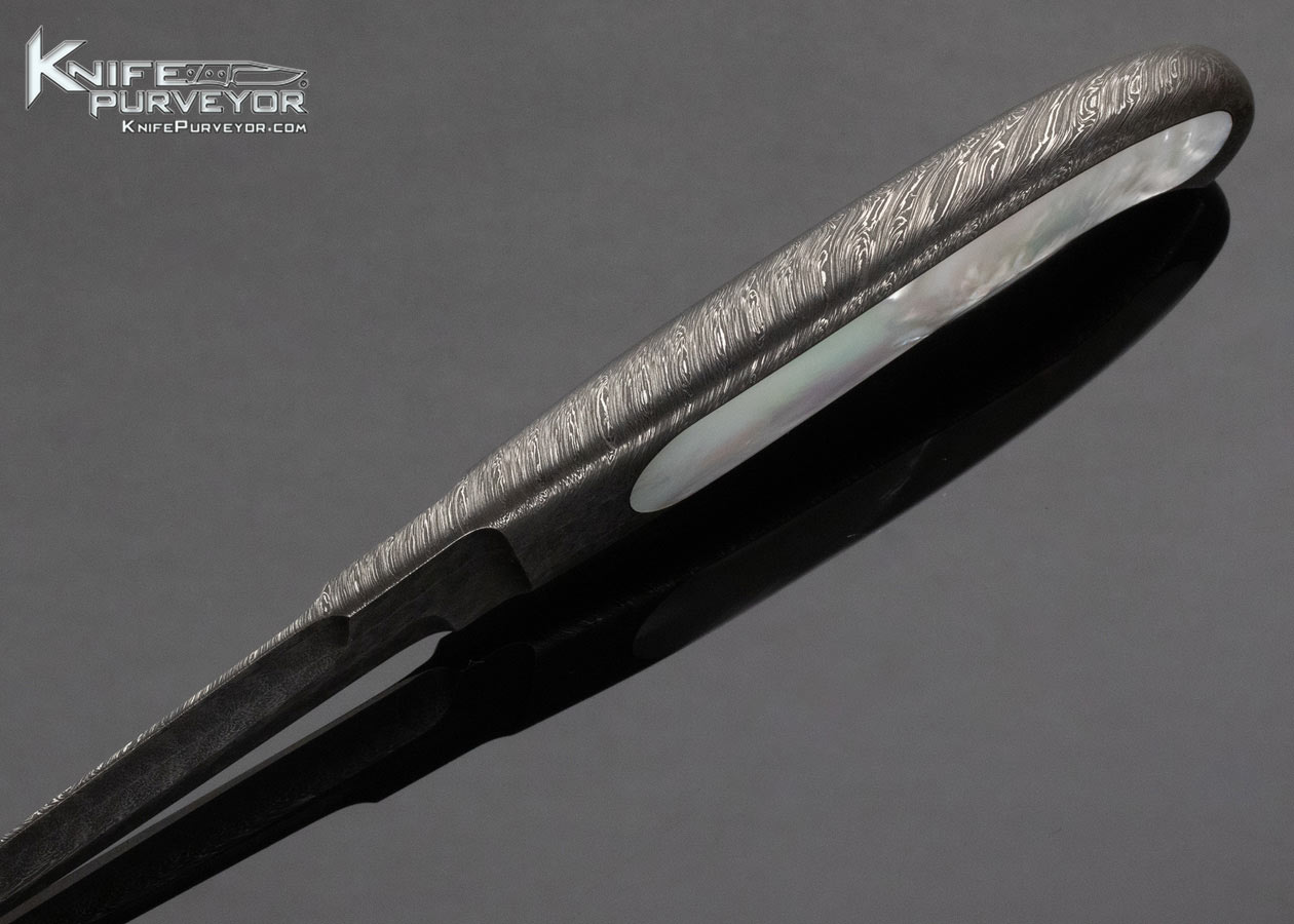 Charles Bennica Custom Knife Les Couteaux Passion "Integral Knives Gemeaux" Integral Claude Schosseler Mosaic Damascus Fixed Blade w Display Box - Image 5