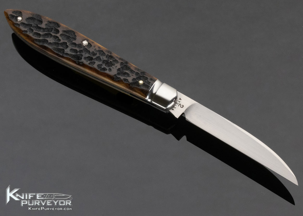 Reese Bose Custom Knife Jigged Bone Slipjoint with Federal Shield #2 - Image 3