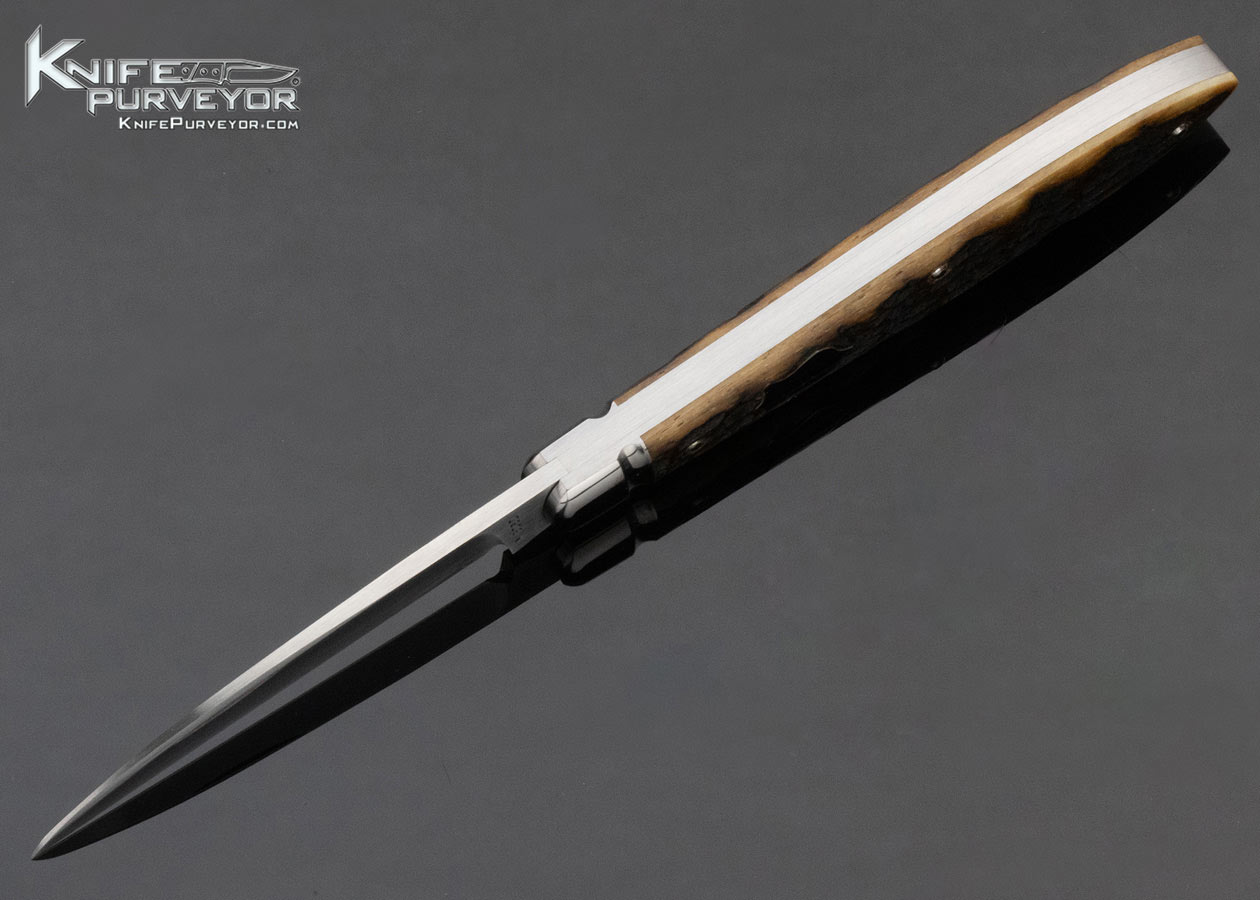 Reese Bose Custom Knife Jigged Bone Slipjoint with Federal Shield #2 - Image 5