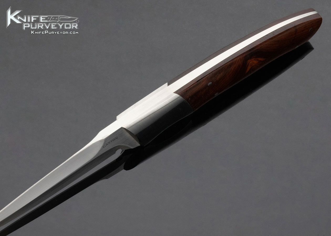 Ron Gaston Custom Knife Ironwood Fighter with Leather Sheath - Image 5