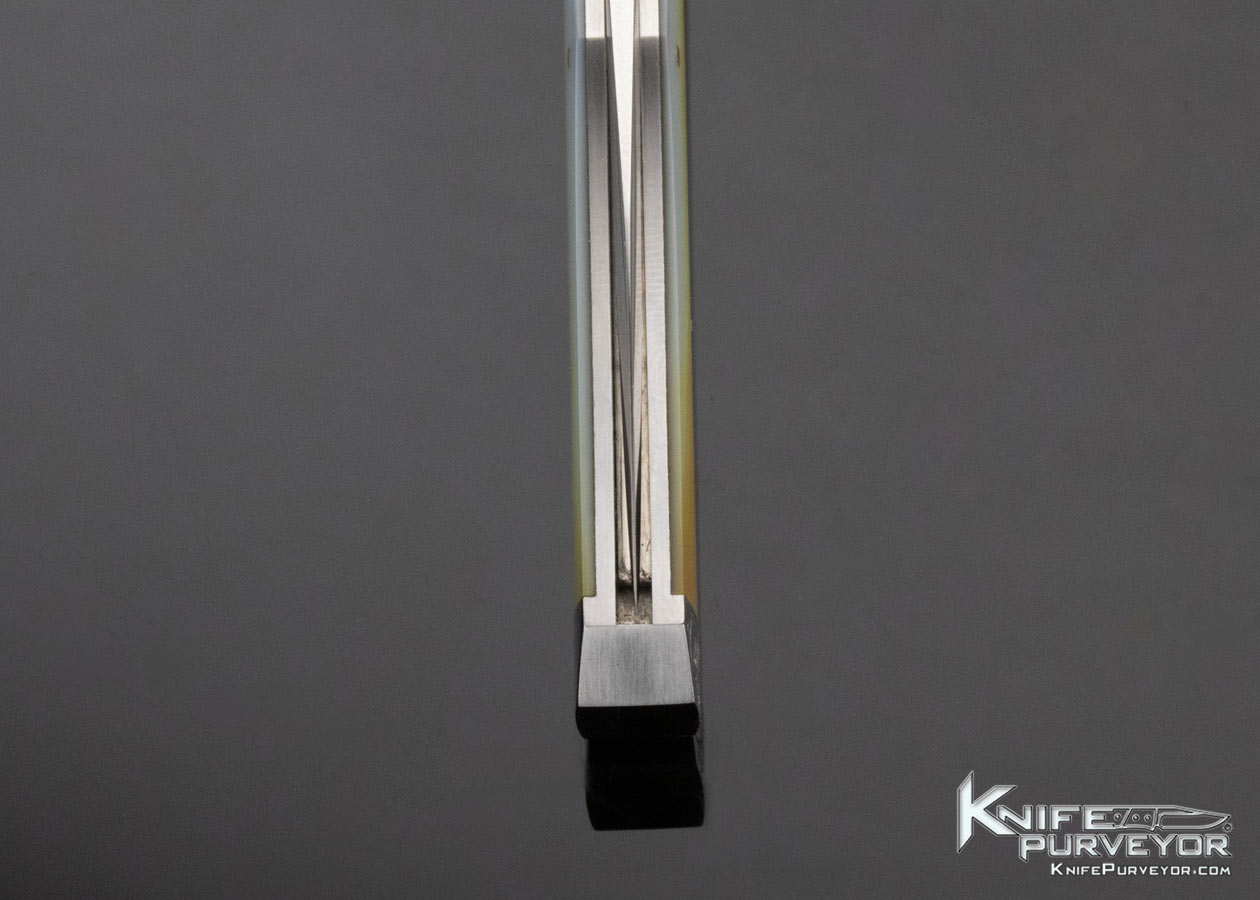 Ron Olson Custom Knife Engraved by Yves Baril with Goldlip Pearl Lockback - Image 7