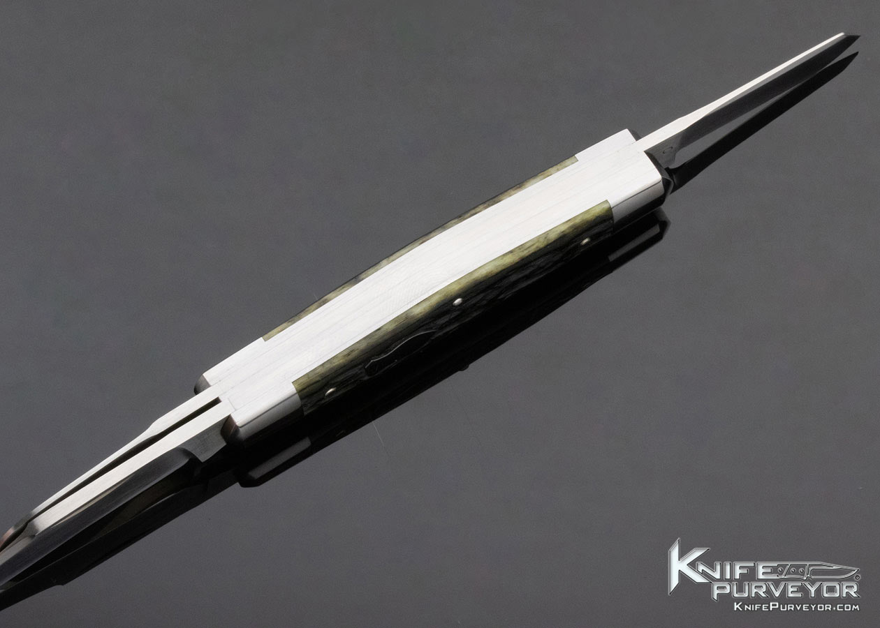 Tony Bose Custom Knife 3 Blade Jigged Bone with Federal Shield Slipjoint #0 - Image 6