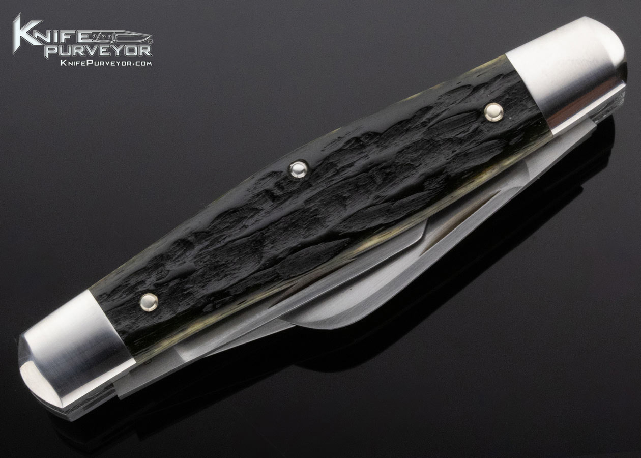 Tony Bose Custom Knife 3 Blade Jigged Bone with Federal Shield Slipjoint #0 - Image 4