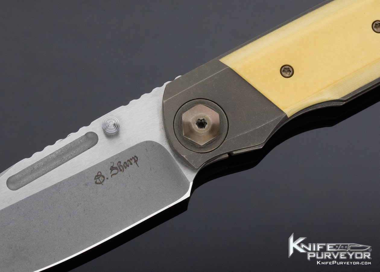 David Sharp Custom Knife Westinghouse Micarta "Double Trouble" Frame Lock - Image 2